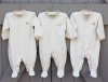 Natures Purest Organic Cotton 'Teddy & Ele' Sleepsuits (Pack of 3 in Gift Box)