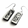 Drops of Sun Brazilian Vintage Postage Stamp Earrings