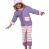 Piccalilly Fair Trade Organic Cotton Towelling Reversible Trousers (Rose)