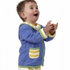 Piccalilly Cotton Towelling Reversible Jacket (Yellow Stripe with Blue)