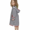 Piccalilly Towelling Beach Snuggler Robe and Hat (Navy)