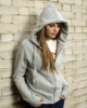Red Robot Ladies Floral Hoodie (Grey Marl)