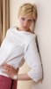 Charlie Boots 'Candra' 3/4 Sleeve Top (White)