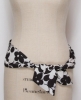 Charlie Boots Reclaimed Fabric Belt (Black/White)