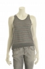 Knock Knock Racer Back Vest (Grey/Green Stripe)