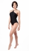 RubyMoon Limited Edition Halter Swimsuit With Adjustable Straps (Black)