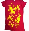 THTC 'Birdies' Organic Cotton T-Shirt (Ladies - Red/Yellow & Yellow/Red)