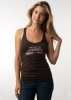 Be Love 'Peace Warrior' Organic Cotton Long Tank (Brown)