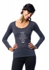 Be Love 'I Appear' Organic Long Sleeve Tee (Charcoal)