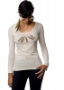 Be Love 'Feather Necklace' Organic Long Sleeve T-Shirt (Natural)