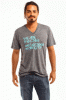Be Love 'We Are The Ones' V-Neck T-Shirt (Mens - Grey/Aqua)