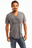 Be Love 'We Are The Ones' V-Neck T-Shirt (Mens - Grey/Black)