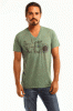 'Be Love, Be Fearless, Be Free' V-Neck T-Shirt (Mens - Sage)