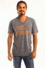 Be Love' We Are The Ones' V-Neck T-Shirt (Mens - Grey/Orange)