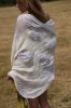 Elena Garcia Felted Silk Shawl (Ivory with Antique Gold)