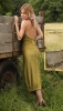 Elena Garcia Satin Cutwork Cocktail Dress (Pond Green)