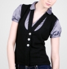 Izzy Lane Cashmere Cut-Out Waistcoat (Black)
