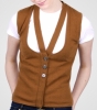 Izzy Lane Cashmere Cut-Out Waistcoat (Brown)