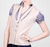 Izzy Lane Cashmere Cut-Out Waistcoat (Oatmeal)