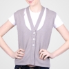 Izzy Lane Cashmere Cut-Out Waistcoat (Grey)
