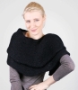 Izzy Lane Wensleydale 'Patch Panel' Shawl (Black)