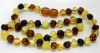 Baltic Amber Teething Necklace - Baroque Style (Multi Colour)