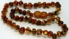 Baltic Amber Teething Necklace - Baroque Style (Cognac)