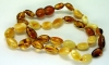 Baltic Amber Teething Necklace - Olive Style (Milky Cognac)