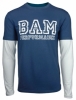 Bam Bamboo 'Performance' Print Layered T-Shirt (Mens - Indigo/Grey)