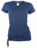 Bam Bamboo V-Neck Drawstring Top (Indigo)