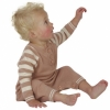 Piccalilly Organic Knitted 'Rupert' Playsuit & Hat (Dusty Pink)