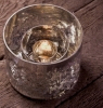 Nkuku Etched Glass Tea Light Holder