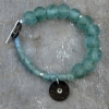 Beaucoco Recycled Glass & Charm Bracelet - Turquoise