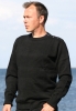 Blue Horizon Plain Fisherman Sweater with Buttons (Black)