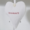 Angel Linens Vintage Linen 'Mummy' Heart