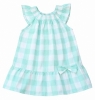 Kite Kids Check Dress (Blue Tint/White)