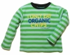 Little Green Radicals 'I Only Eat Organic Chips' T-Shirt (Long Sleeve - Green/Aqua)