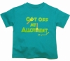 Little Green Radicals 'Get Off My Allotment' T-Shirt (Short Sleeve - Turquoise)