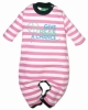Little Green Radicals 'Give Peas A Chance' Playsuit (Pink/White)