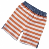 Piccalilly Organic Cotton 'Little Sailor' Reversible Shorts (Tigerlily/Skyway)