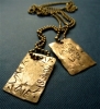 La Jewellery Recycled Brass 'After The Storm' Necklace (For Him)