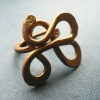 La Jewellery Recycled Brass 'Serpentine' Ring