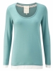 FROM Clothing Scoop Neck Layered Top (Sea Green)