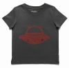 Red Urchin Flying Saucer T-Shirt (Charcoal)