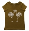 Red Urchin Flamingos T-Shirt (Olive)