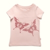 Red Urchin Butterflies T-Shirt (Powder Pink)