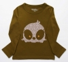 Red Urchin Owl Long Sleeve T-Shirt (Olive)
