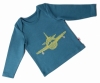 Red Urchin Plane Long Sleeve Baby T-Shirt (Blue)