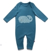 Red Urchin Whale Babygrow & Hat (Blue)