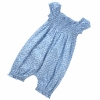 Piccalilly Organic Cotton 'Ditsy Floral' Romper (Blue)